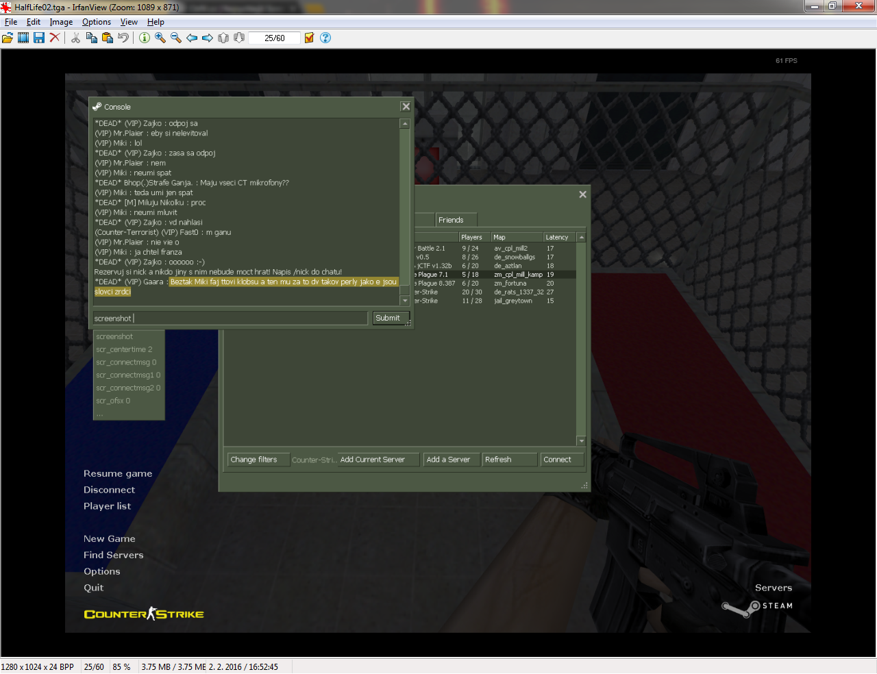Odeslaný screenshot obrázek 