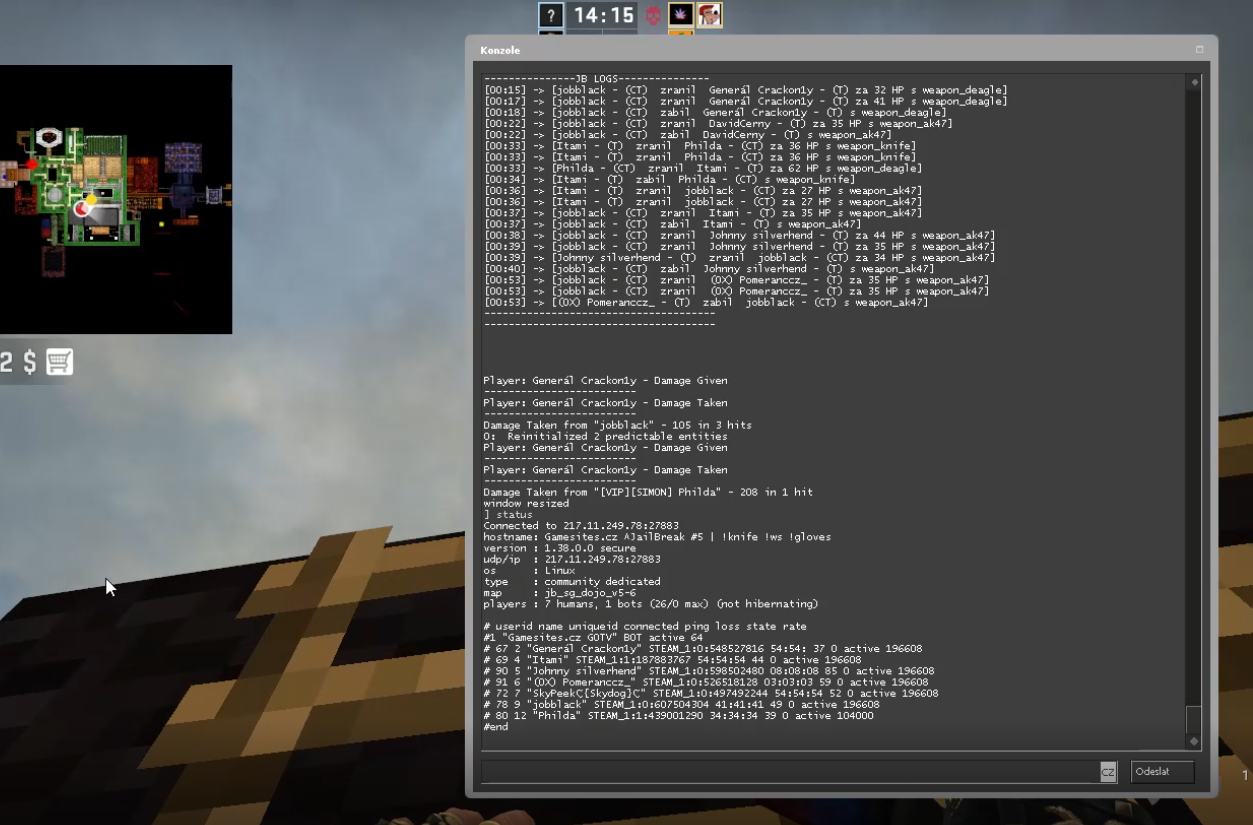Odeslaný screenshot obrázek 